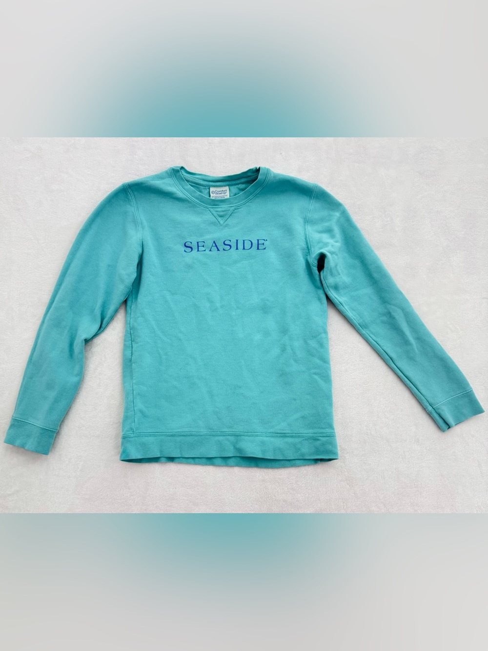 Kids Teal And Blue Seaside Sweatshirt Dr. Seuss Size Youth Large